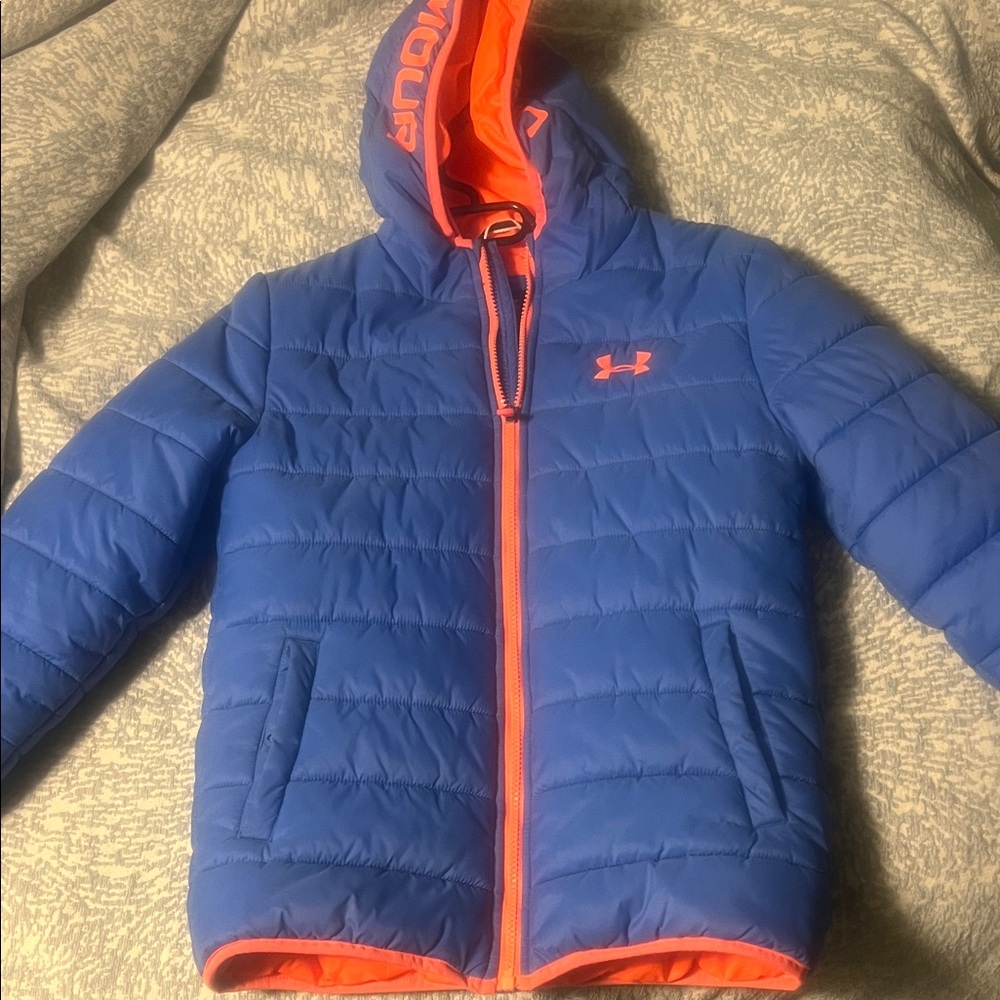 Under Armour Blue Jacket with Orange Trim new w/o tags never worn.